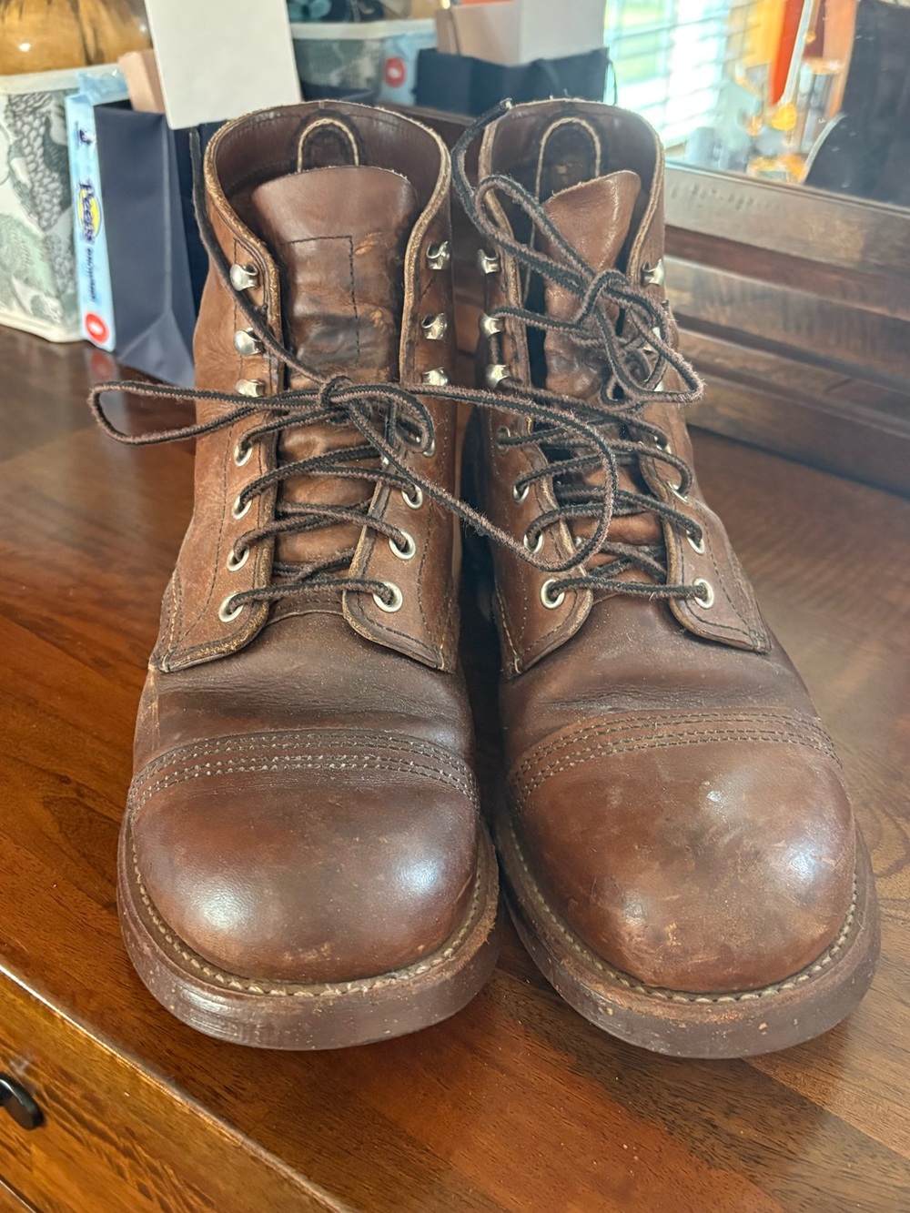 Pre-owned Red Wing Iron Ranger boots, Men's US size 9.5, 8111,  leather USA